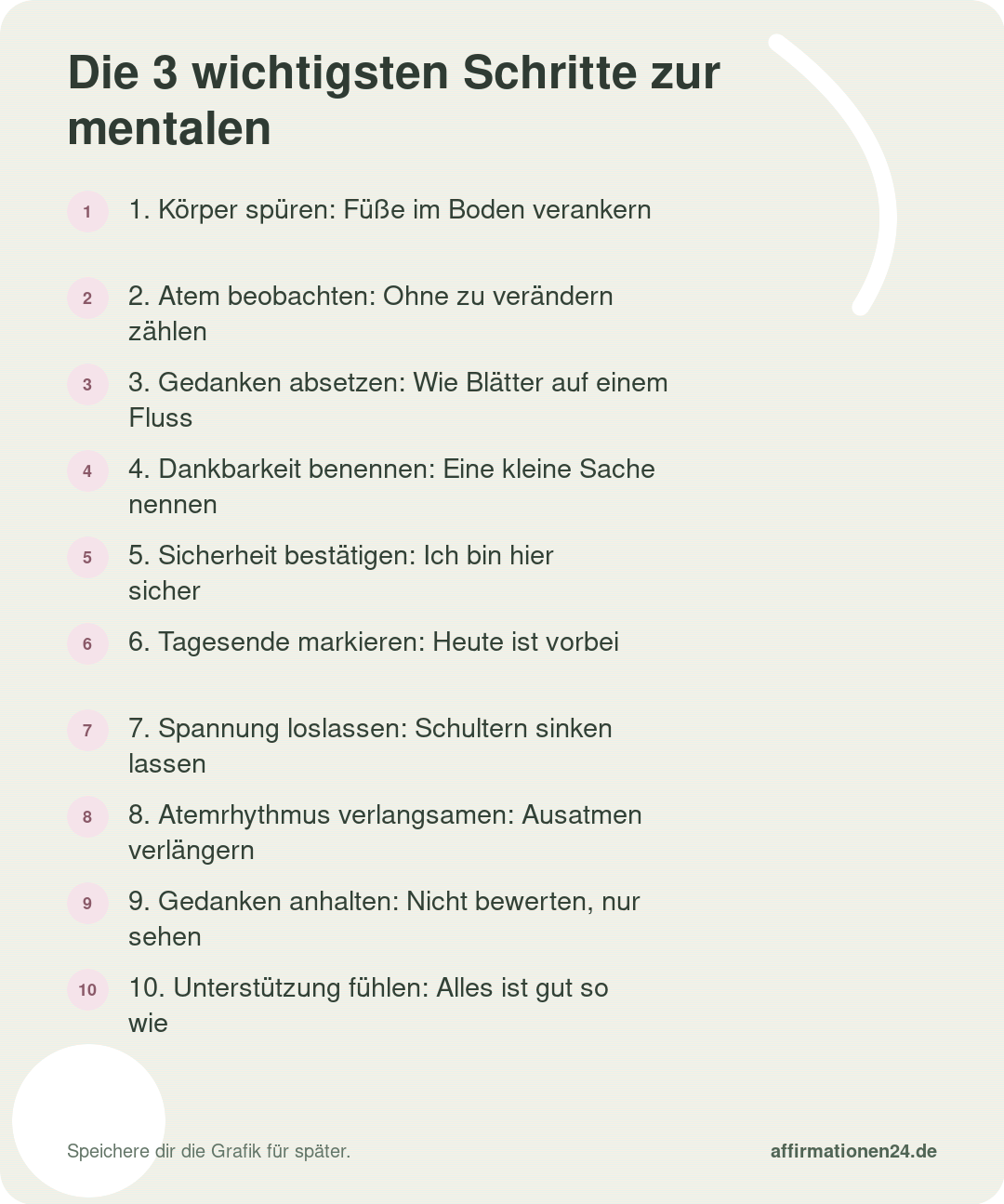 Die 3 wichtigsten Schritte zur mentalen Ruhe