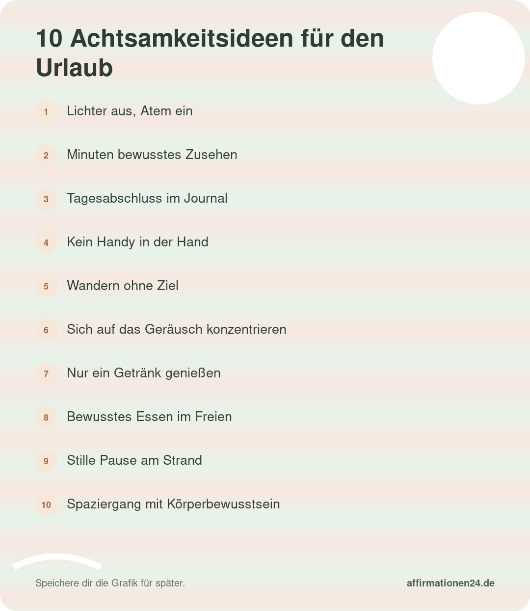 10 Achtsamkeitsideen für den Urlaub
